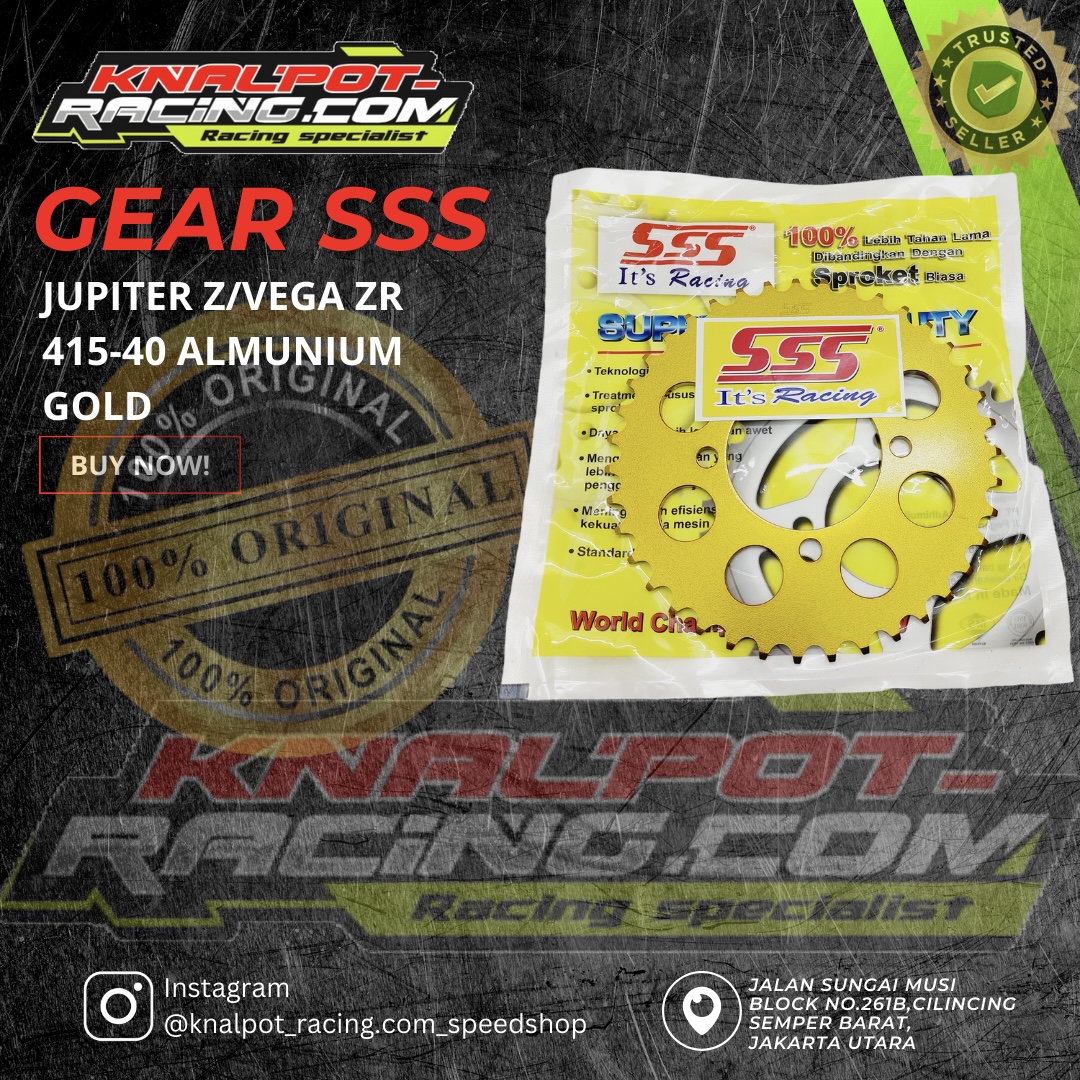 GEAR SSS JUPITER Z/VEGA ZR 415-40 ALMUNIUM GOLD